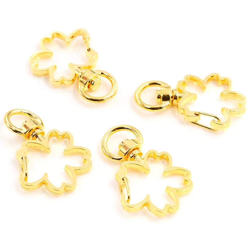 Cat Heart Snap Hook Clips, 10pcs Keychain Supplies
