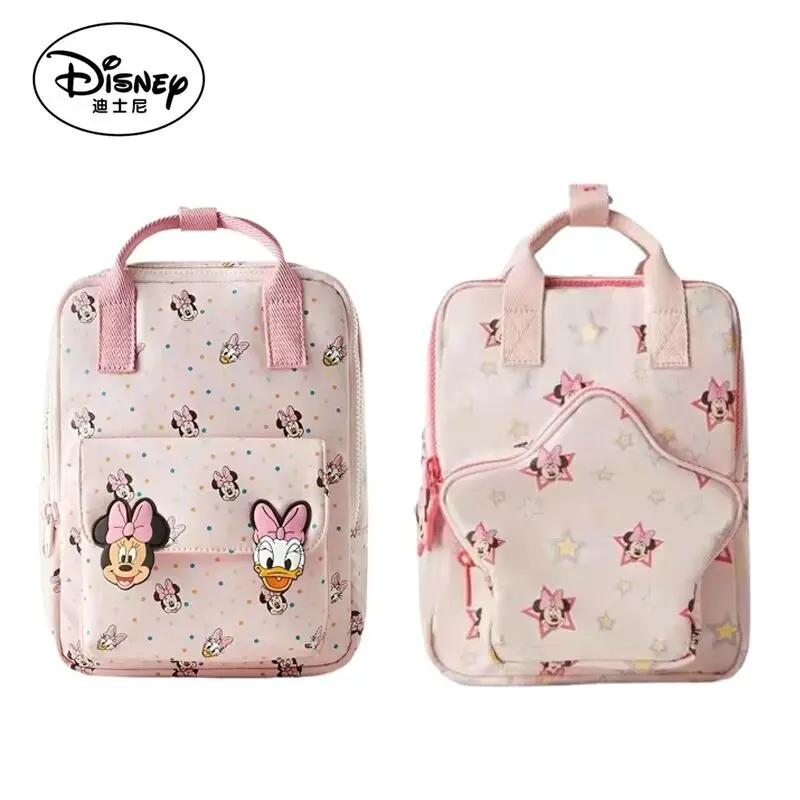 

2025 Disney New Cartoon Minnie Kindergarten Girls Backpack Children's Casual Cute Fashionable School Bag