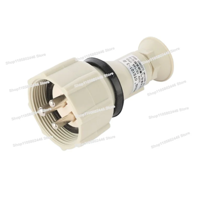 Marine Nylon Watertight Plug Socket CTS101-1/2/3/4/5 Three-hole 16A Boat