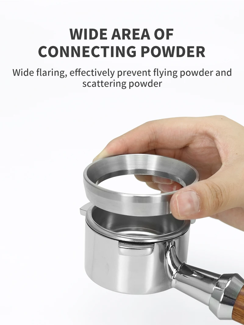 Kaffee Dosierung Ring Magnetische Edelstahl Dosierung Trichter Für 51mm 54mm 58mm Siebträger Espresso Maker Zubehör Barista werkzeug – Detail 5