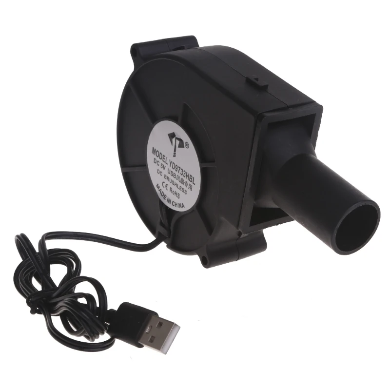 9.7x9.7x3.3cm USB powered 5V Fan and Single line Blower for Indoor and Outdoor