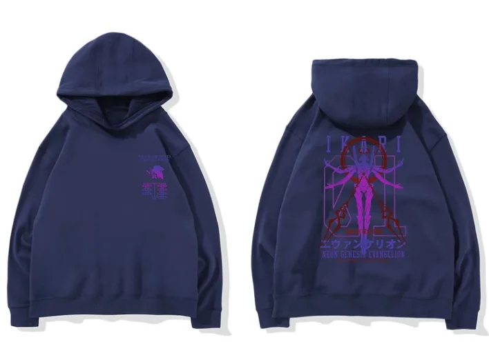 EVA New Century Evangelion Printed Hoodie for Kids 100% Cotton Hoodie Sweatshirt Plus Size Loose Fashion Hoodie for Kids