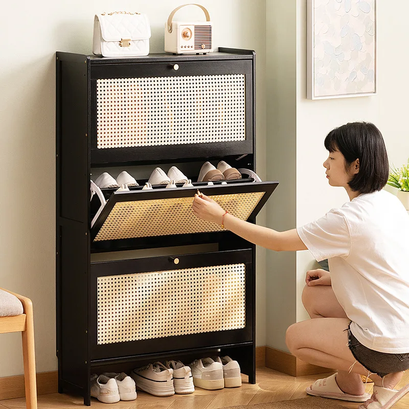 Household door shoe cabinet high vertical entry cabinet integrated cabinet door corridor with extremely narrow entry