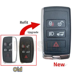 Modified Car Key Fob Case Shell Housing for Land Rover Evoque Discovery 4 Evoque for Jaguar F-Pace F-Type XE XF XJ Freelander