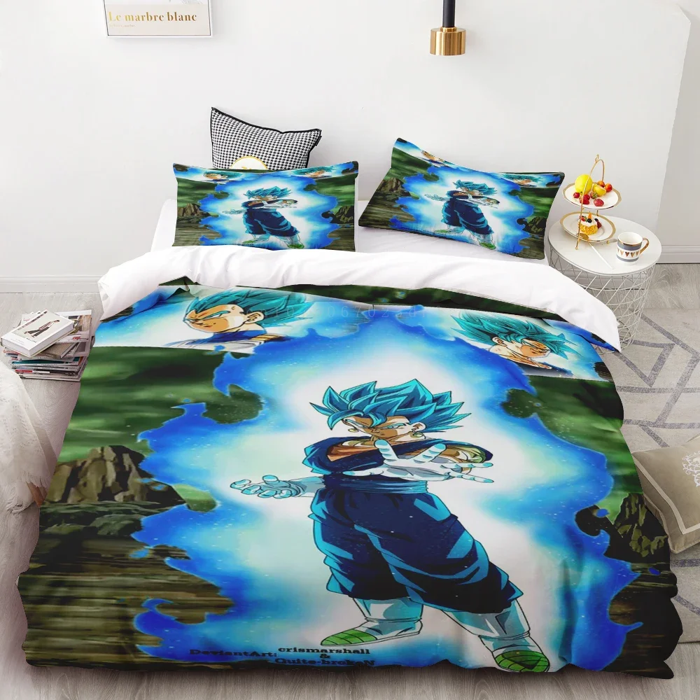 

Goku Dragons BallZ Duvet Cover Set Super Saiyan Bedding Set Quilt Cover for Children Teens Best Gifts Queen King Bedroom Decor