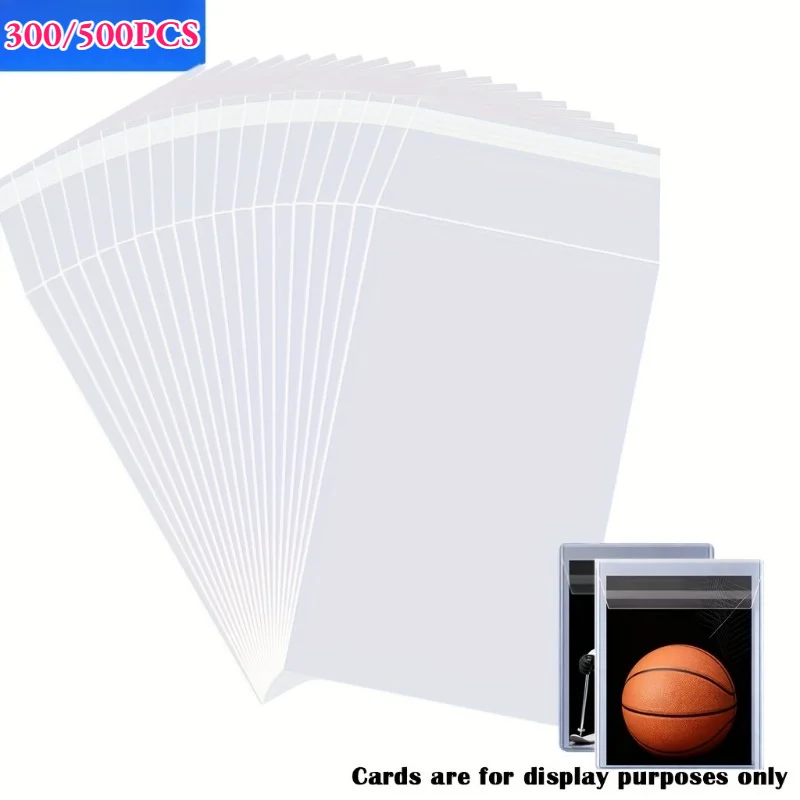 500-Pack Resealable Team Bags Trading Card Sleeves for 35-180PT Graded Boards Card Protectors for Magnetic Card Holders Bags
