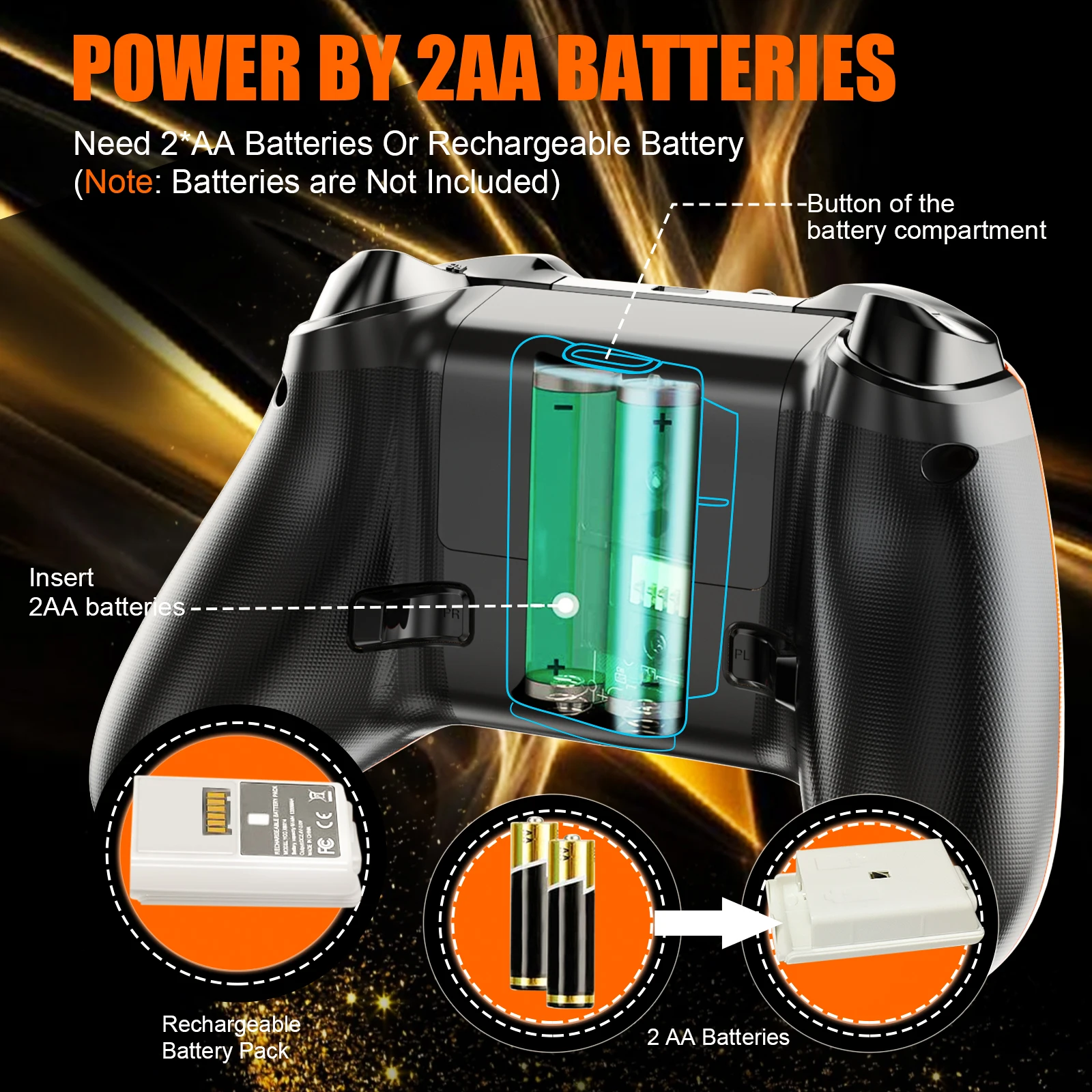 Controller wireless sostitutivo per Xbox One, controller joystick per gamepad wireless WIFI con doppia vibrazione a 6 assi e batteria ricaricabile compatibile con Xbox one X/S PC/Android/IOS