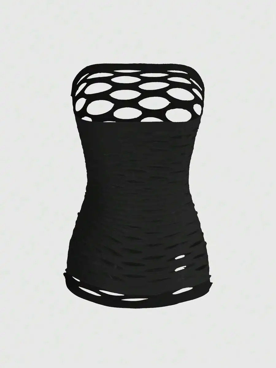 Alluring Hollow-Out Lingerie Top