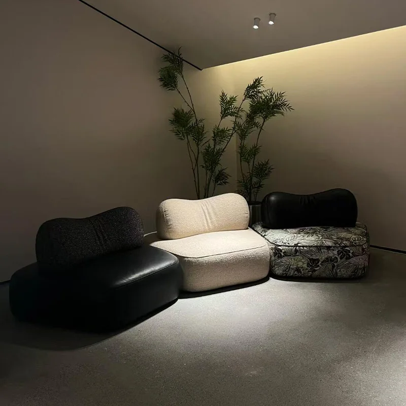 

Medieval pebble niche color matching module island sofa living room combination size apartment sofa