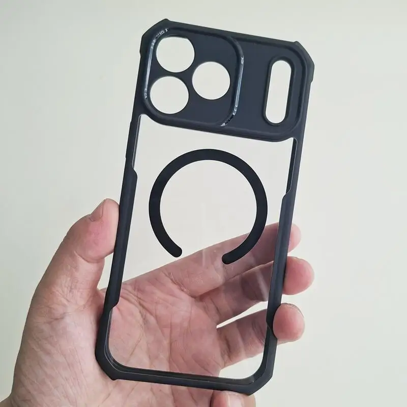 Funda Xundd Case for iPhone 17 Pro Max Magnetic Airbags Shockproof Hard PC+Soft TPU Clear Phone Cover iPhone 17 Pro Max ケース