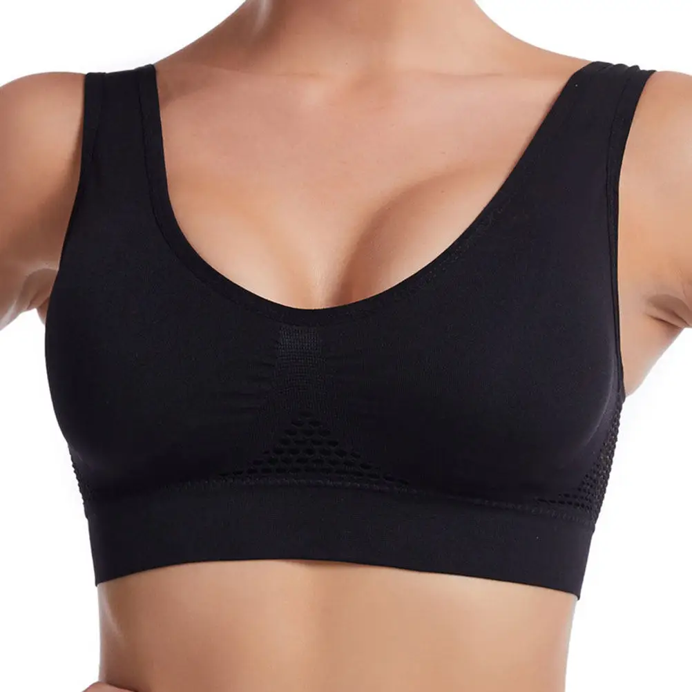 Wirefree Breathable Yoga Sports Bra Size Xl Slim Fit Running Fitness Bra for Women Soft Comfortable Sweat Absorption