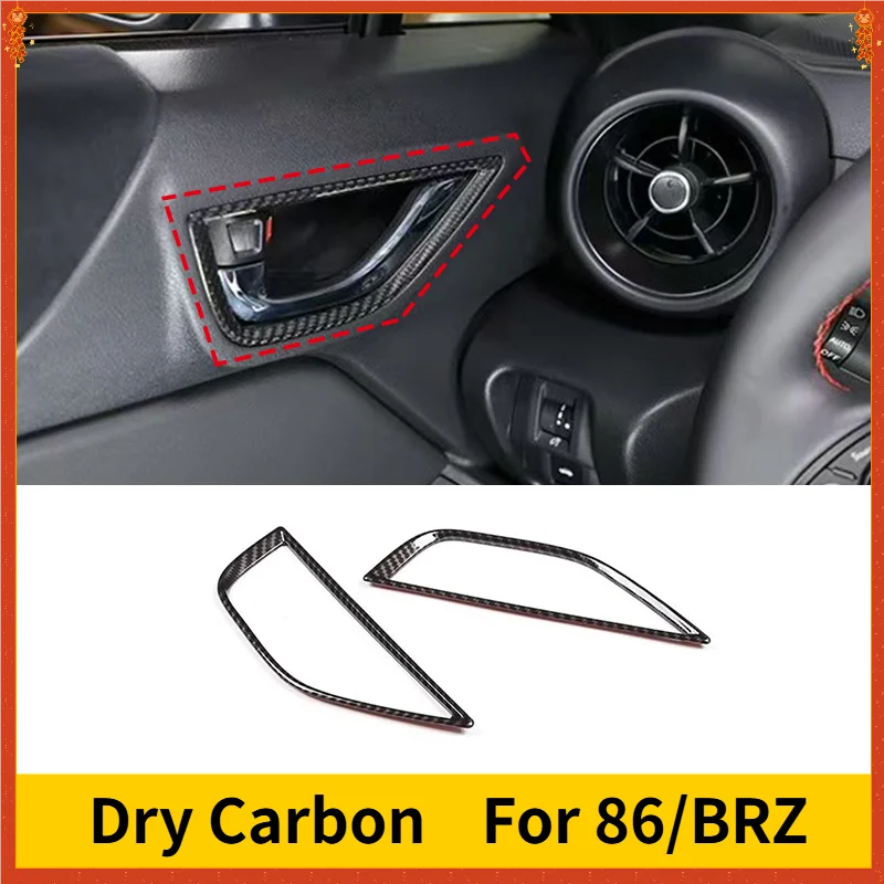 

For TOYOTA 86 GR86 GT86 For SUBARU BRZ Real Dry Carbon Fiber 2022 Retrofit Parts Interior Retrofit Inner Door Handle Frame