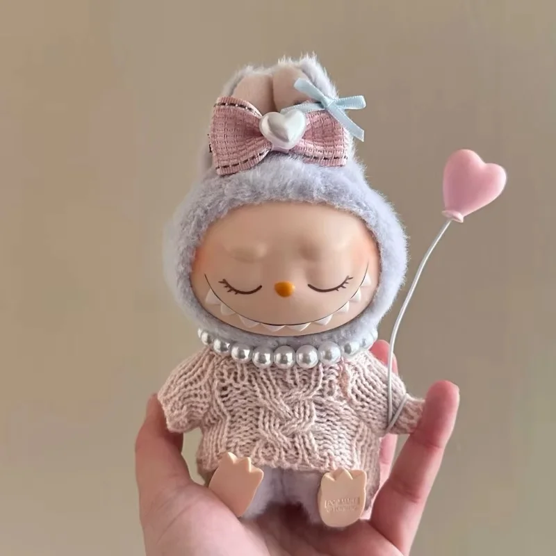

17 см плюшевая кукла, одежда, аксессуары для Кореи, Kpop Exo Lafufu, одежда, кукла-идол, розовый свитер с воздушным шаром, нежный и милый комплект