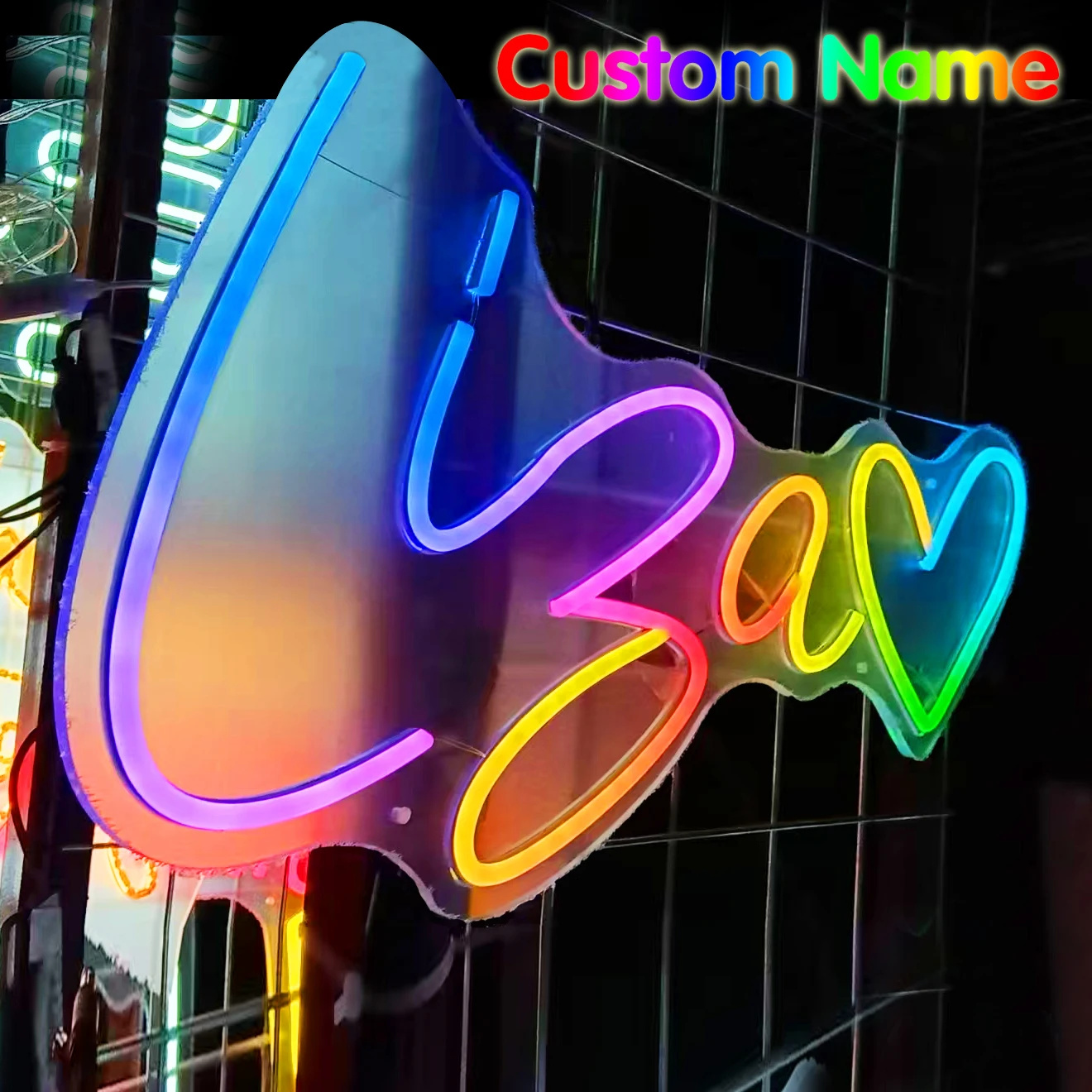 Custom RGB Neon Sign Name Sign Wedding Birthday Party Gift Personalized Dimmer Neon lamp Wall Decor