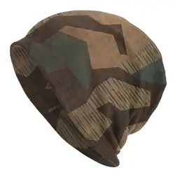 Splintertarn niemieckie Ww2 kamuflaż Unisex cienkie czaszki na zewnątrz czapki typu beanie dla mężczyzn kobiet