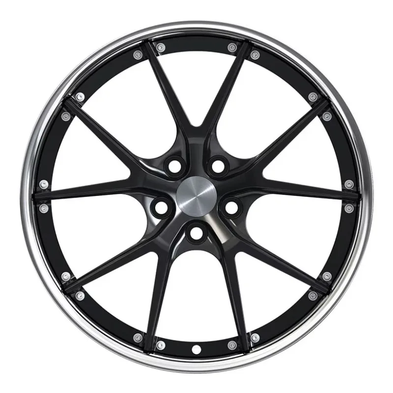 Custom 2 Piece 5 Hole 18 19 20 21 22 Inch Forged Aluminum Alloy Wheel Rims