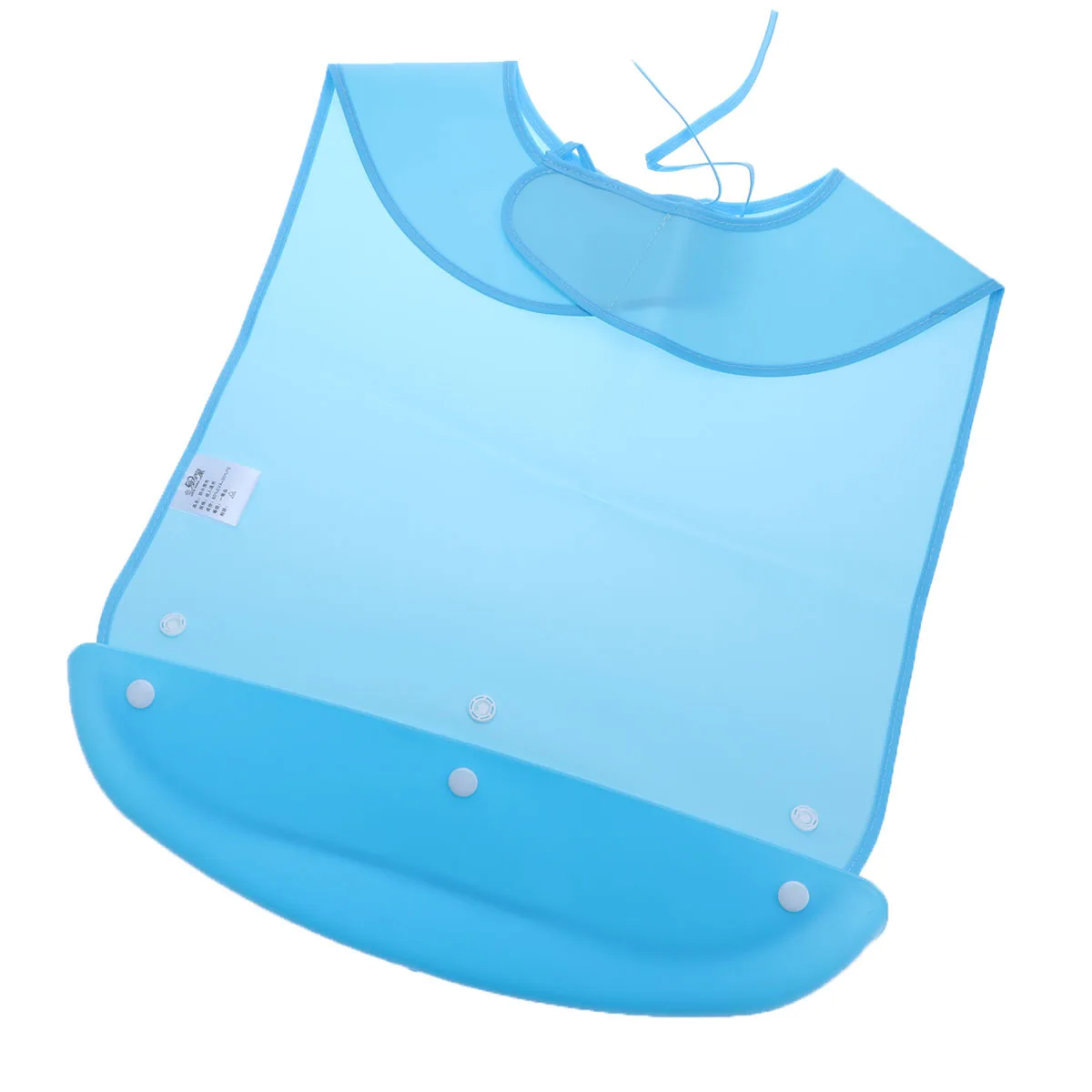 

Eva Adult Waterproof Bib 3D Disability Aid Apron Mealtime Protector with Tray Skyblue Size M Antioil Stainresistant Washable