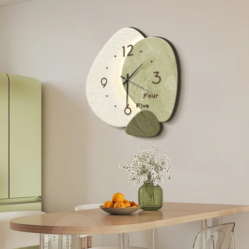 Clock wall clock living room 2024 new simple modern restaurant creative clock hanging table hanging wall senior sense mural