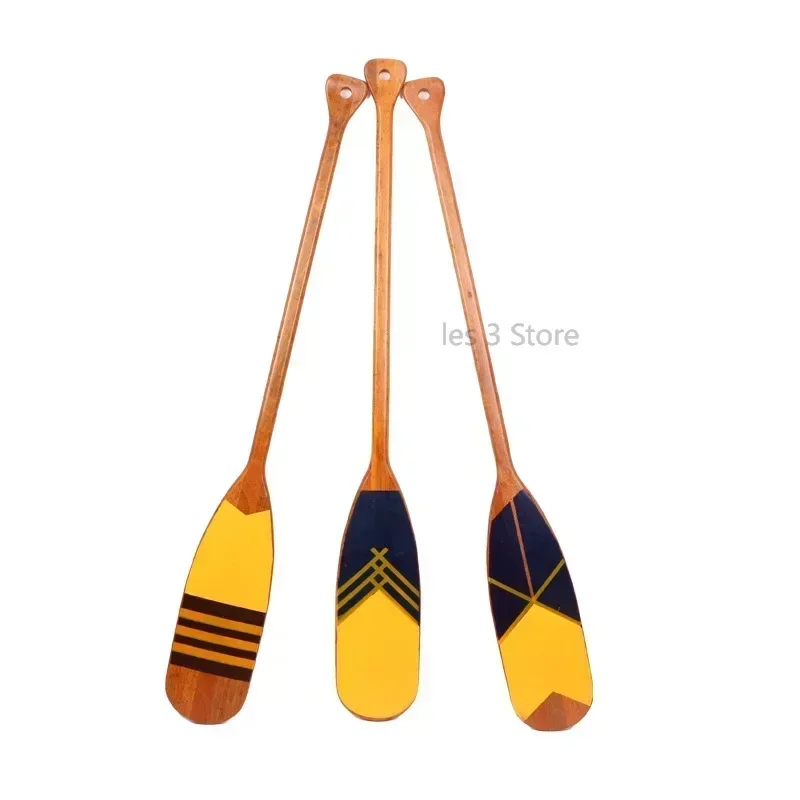 for120cm Vintage Style decoration wooden rowing boat oars canoe paddle customizable pattern