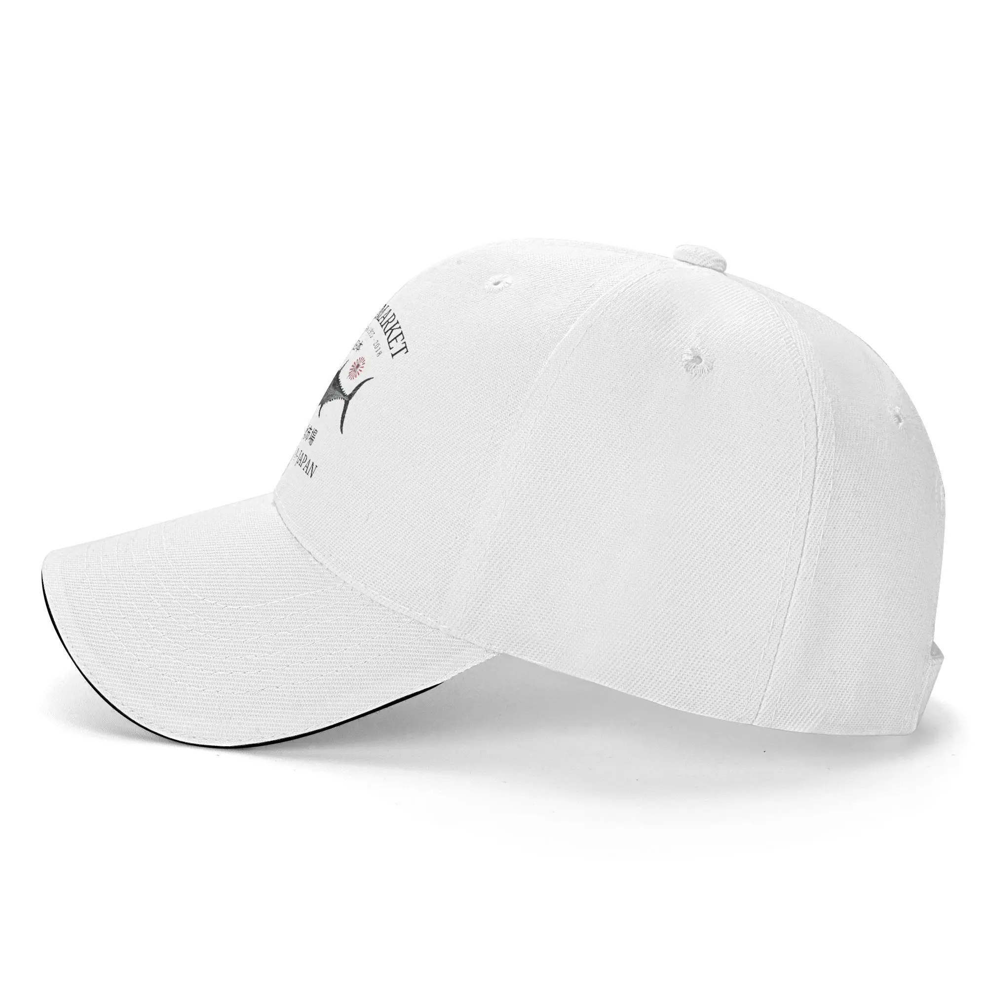 Japanese Fish Tsukiji Market Sandwich Hat Adult ,Hip-Hop,Baseball Cap Fresh Seafood Sandwich Hat Adjustable Golf Hats Summer Cap