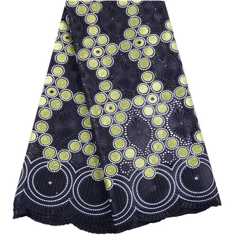 SJDSwiss Voile Lace African Embroidered Cotton Lace Fabric 2024 High Quality Nigerian Cotton Fabric For Women Evening Dresses