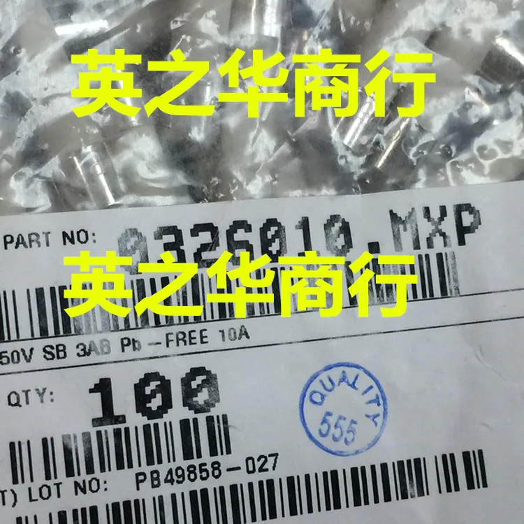 

30pcs original new Ceramic tube fuse 0326010.MXP T10A 250V 6.3x32mm slow break