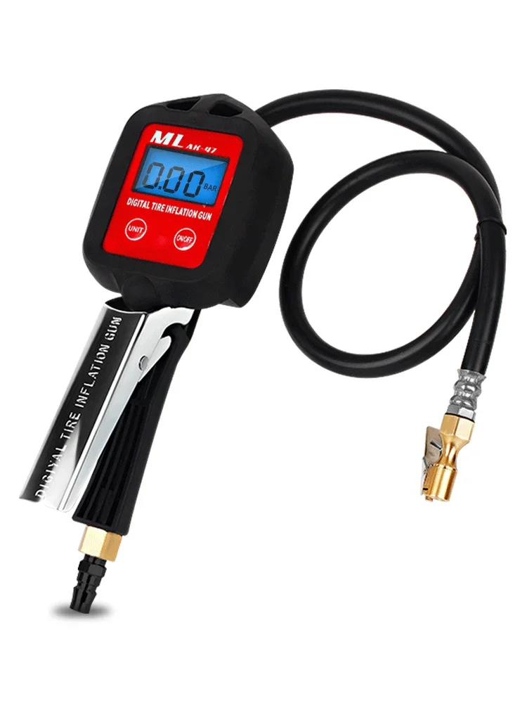 Large screen digital display, high-precision automotive tire pressure gauge, digital electronic pressure gauge, tire pressure