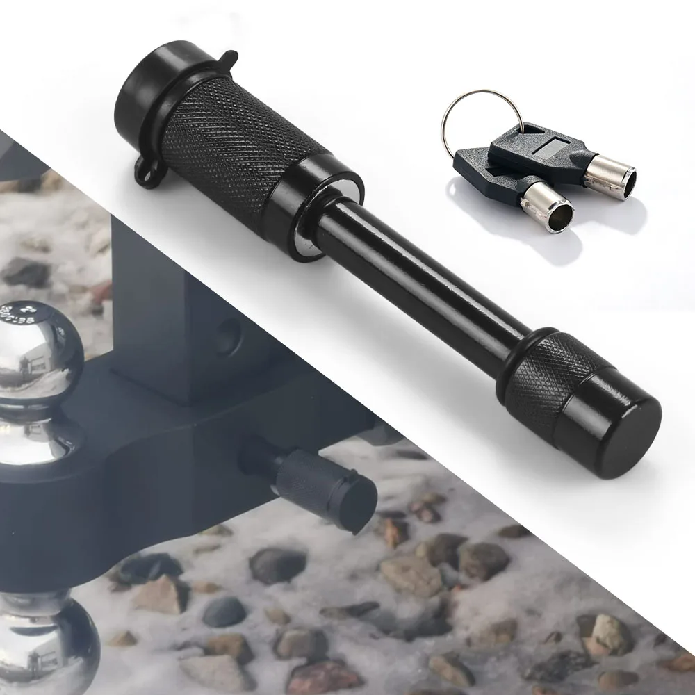 Trailer Hitch Lock 5/8inch Steel Towing Hitch Receiver Lock Anti-Theft Waterproof For 2inch Receiver Pin Lock For RV Truck Keys