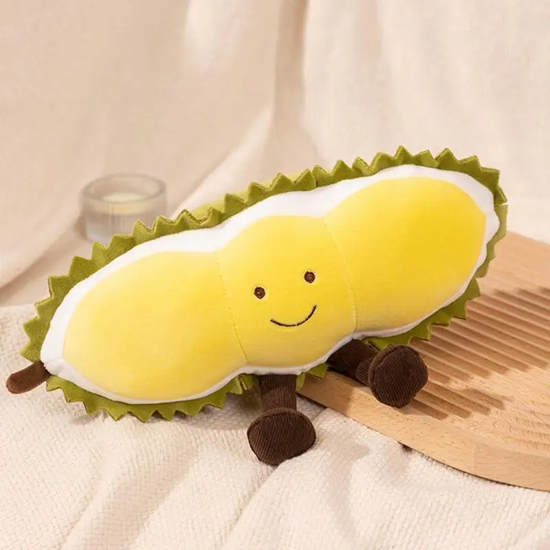 Bonita almohada de felpa Durian, muñeco de peluche suave, juguetes de peluche, simulación creativa, almohada para niños, decoración realista para habitación para niños y niñas