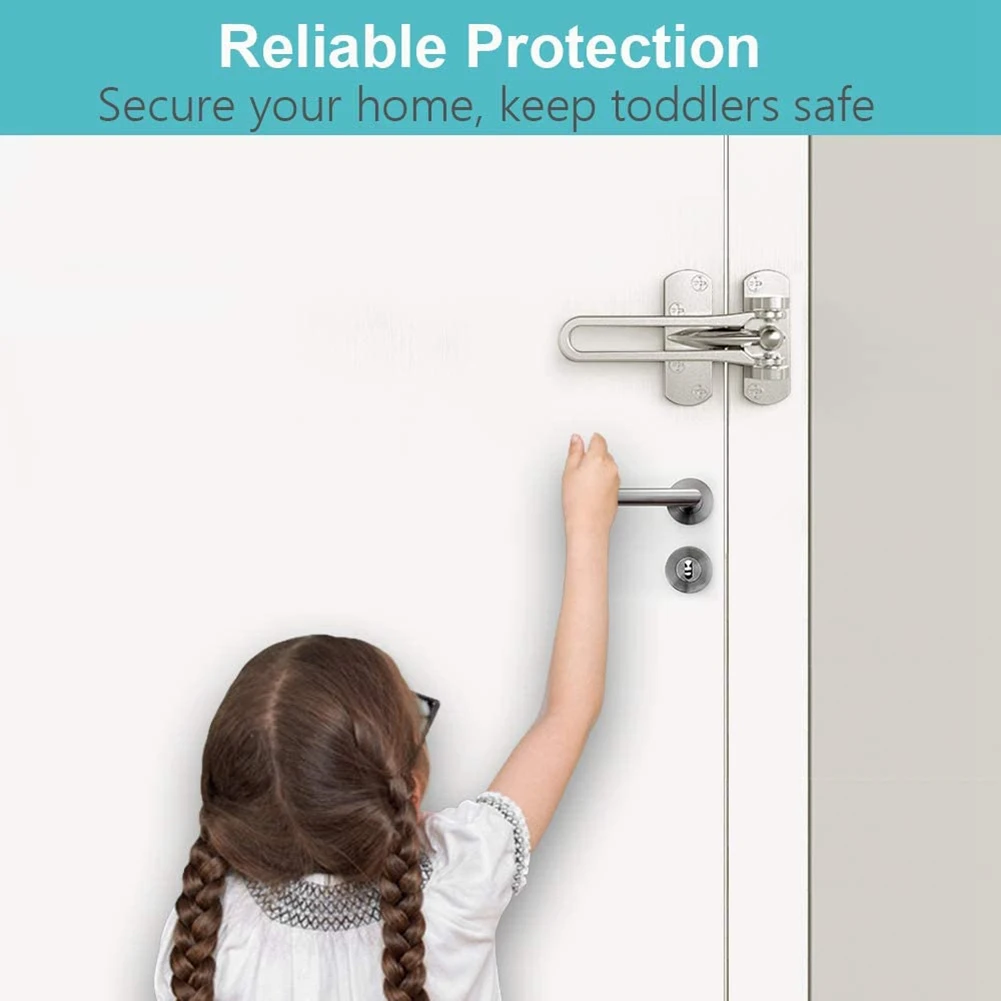 قفل باب أمان معزز للمنزل، أزرار مضادة للسرقة، مزلاج باب غرفة النوم المنزلية