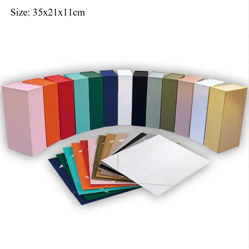 

2pcs Multicolor Foldable Magnet Clamshell Gift Box For Wedding Birthday Baptism Party Product Packaging Box