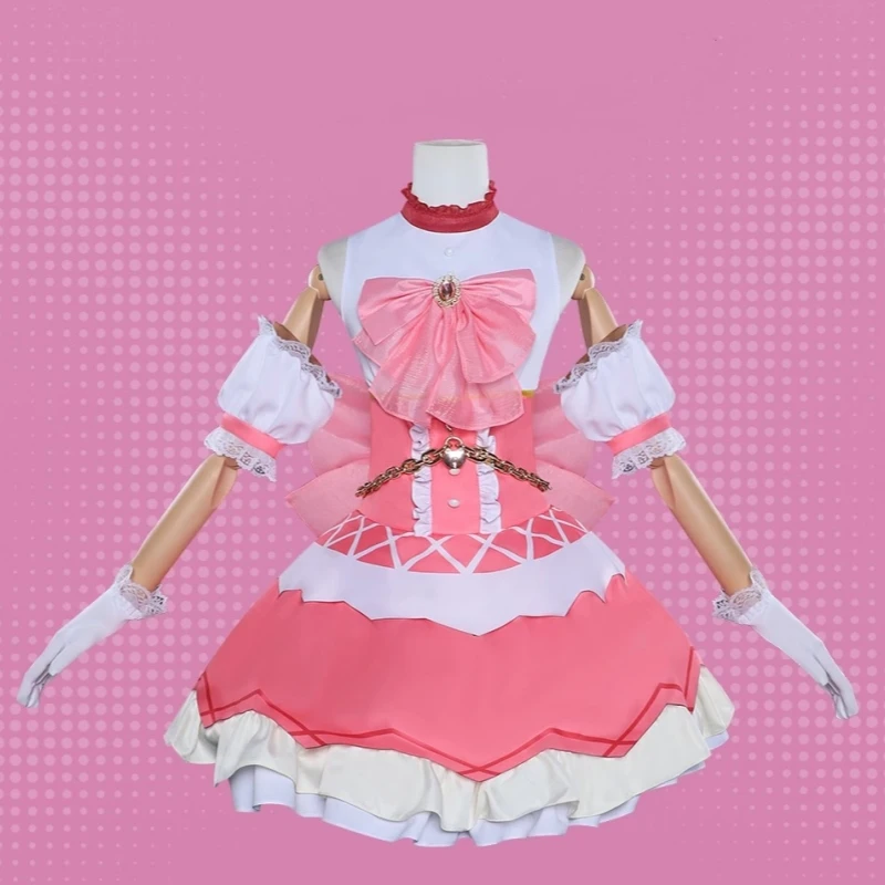 

Kaname Madoka Cosplay Dress Anime Puella Magi Madoka Magica Women Lovely Pink Dress Costume Role Play Clothing Halloween Suit