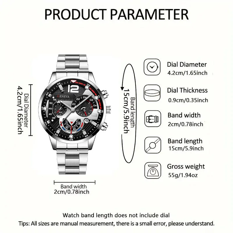 Fashionable Men's Watches, Luxurious Quartz Watches, Calendar Clocks, Men's Business Leisure Watches