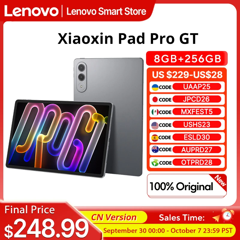 New Lenovo Xiaoxin Pad Pro GT Tablet Snapdragon 8 Gen 3 CN Version Original 11.1'' 3.2K LCD 144Hz Display 8860mAh Android Pad PC
