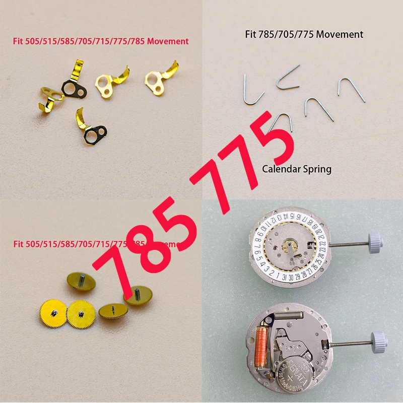 Quartz Movement Parts For Swiss Ronda 505 515 705 715 785 585 775 Circuit Board Coil Stem Hour Second wheel Hour Rotor Bottom