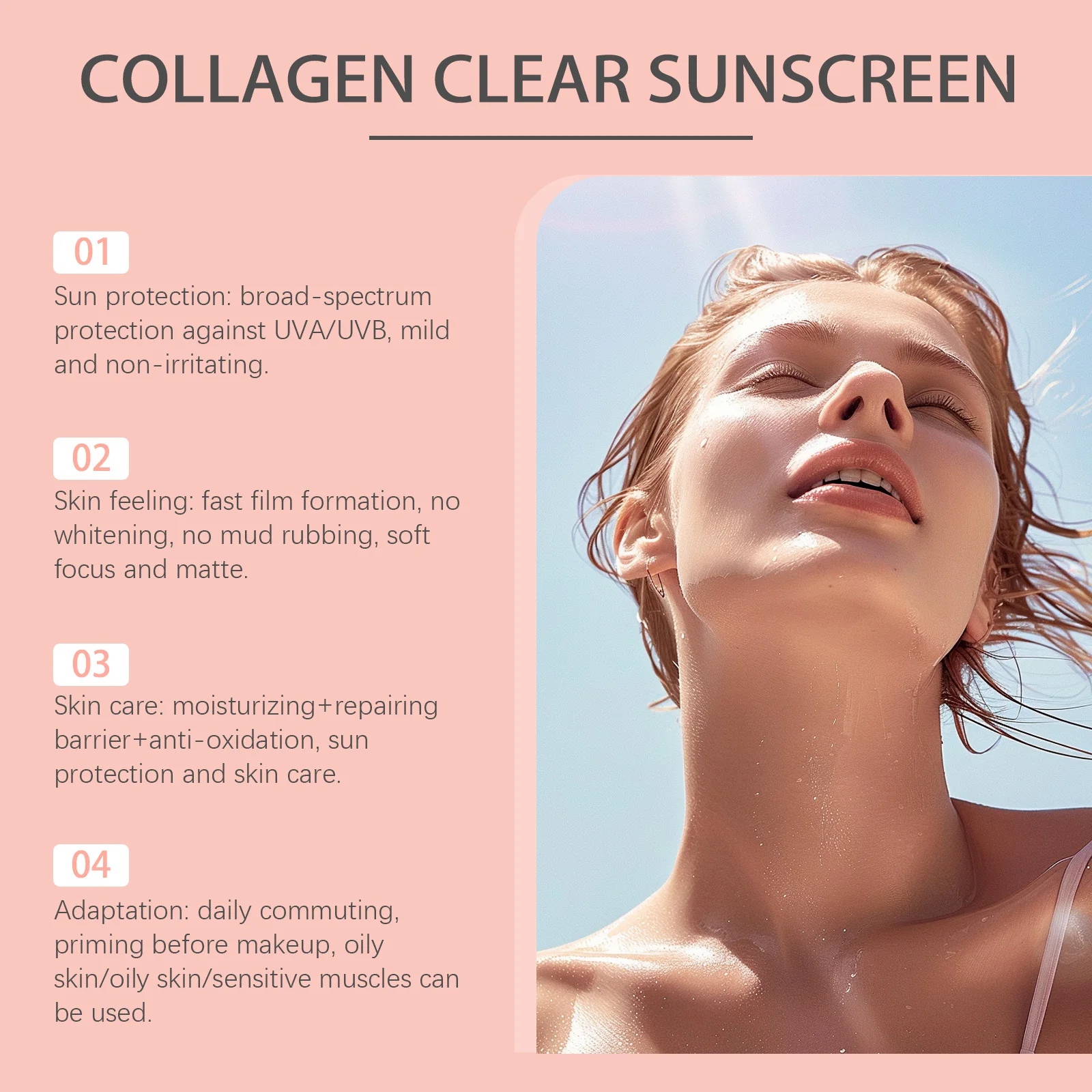 Collagen Clear Sunscreen SPF 5 - Face Moisturizer Spf recension och pris