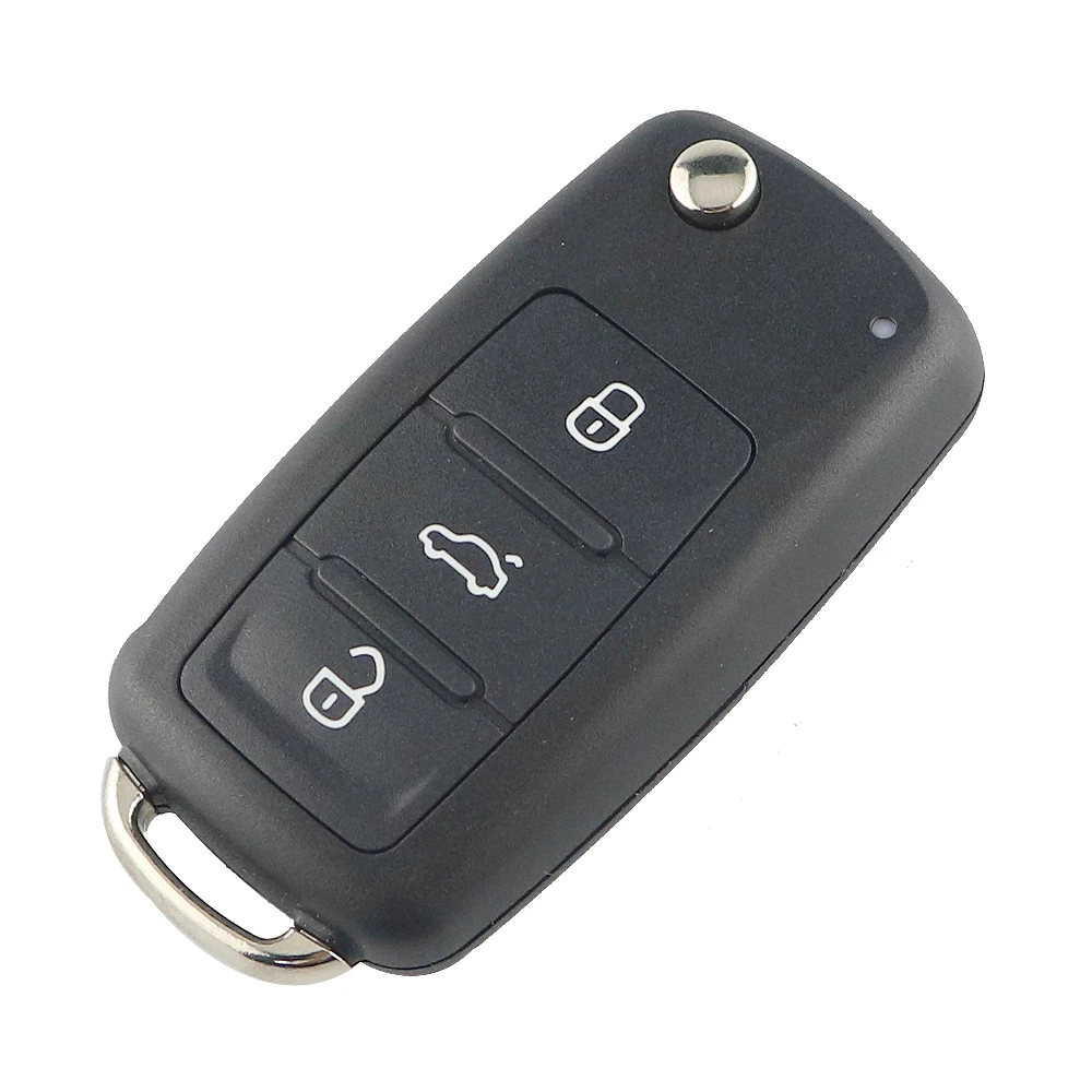 YIQIXIN Flip Car Key Shell For Volkswagen VW Jetta Golf Skoda Polo Seat Passat Beetle Toledo Bora 2/3 Button Fob Case With Light