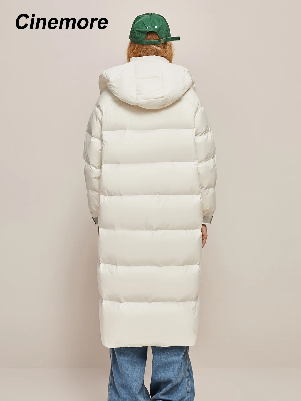 Cinemore Donsjack Vrouw Winter 2022 Lange Koude Warme Staande Kraag Capuchon Casual Parka Vrouwen Witte Eend Donsjack y22510