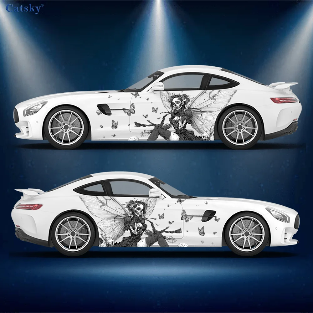 

Dark Skull Elf Butterfly Splash Decal, Durable, Fade-Resistant, Easy to Install and Remove - Enhance the aesthetic of vehicle wi