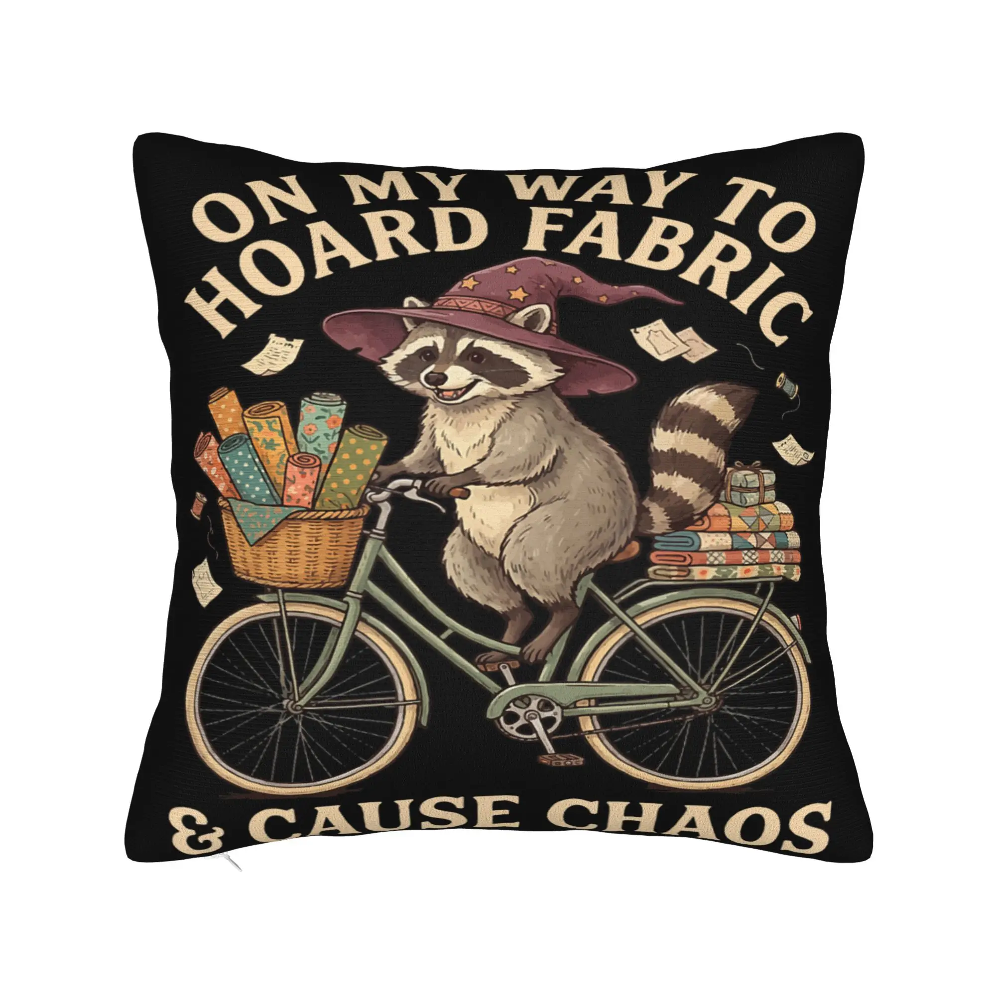 Decorative Pillowcases On My Way to Hoard Fabrics and Cause Chaos Product Bedroom  Pillow Case Cover Zipper Multi-Size