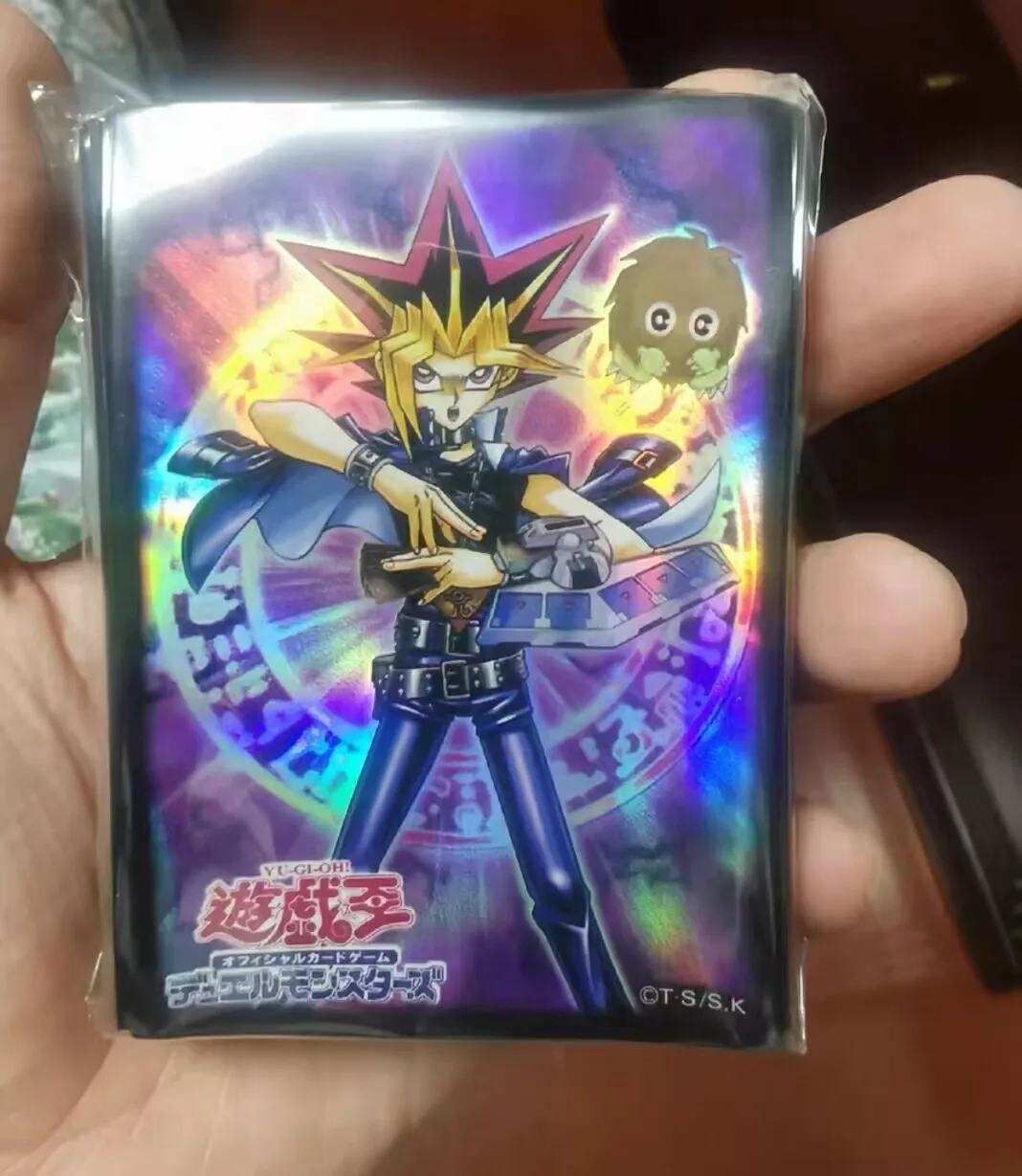55Pcs Yugioh KONAMI Duel Monsters 15th Anniversary Atem Kuriboh Official Collection Sealed Card Protector Duelist Sleeves