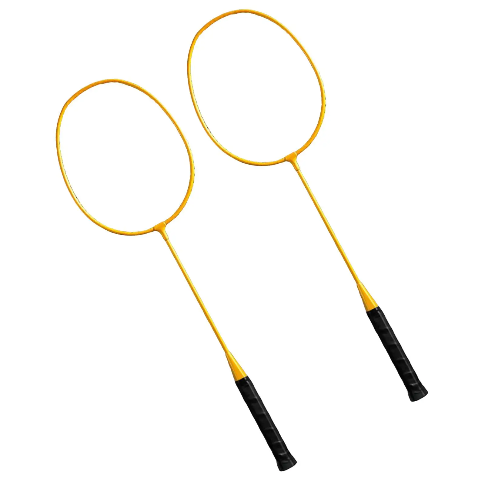 2Pcs Professional Badminton Rackets Set Lightweight Alloy Playing Double Racquets for Games Tennis Beach Equipment Players