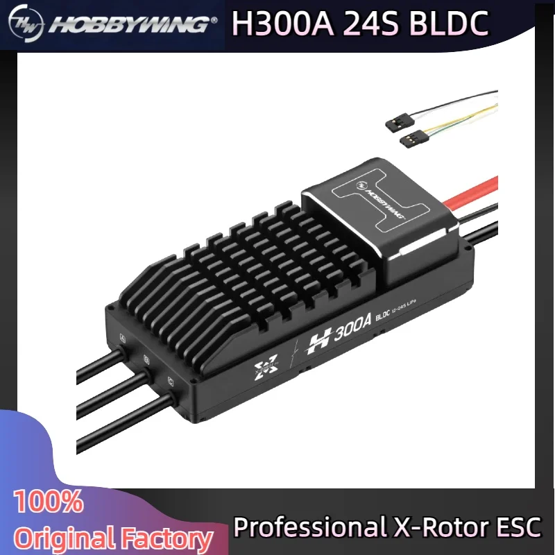 

Hobbywing XRotor Pro H300A 24S BLDC Brushless Electronic Governor 300 Amps ESC Speed Controller for Multicopters Helicopter