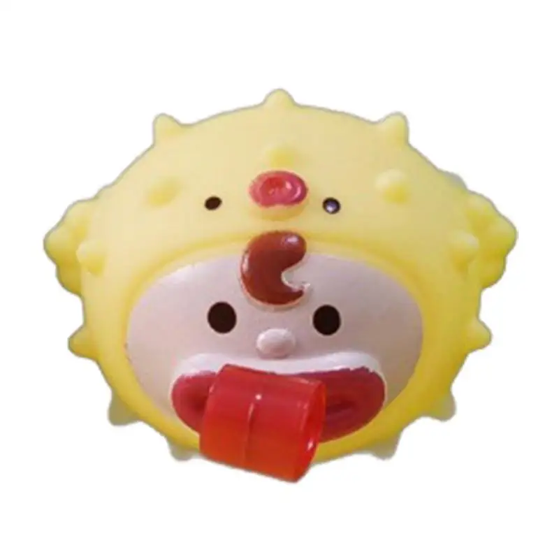 

Pufferfish Squeeze Sensory Toy Tongue Curling Vent Toy With Screaming Effect Portable Creative Gadget For Kids And Adults