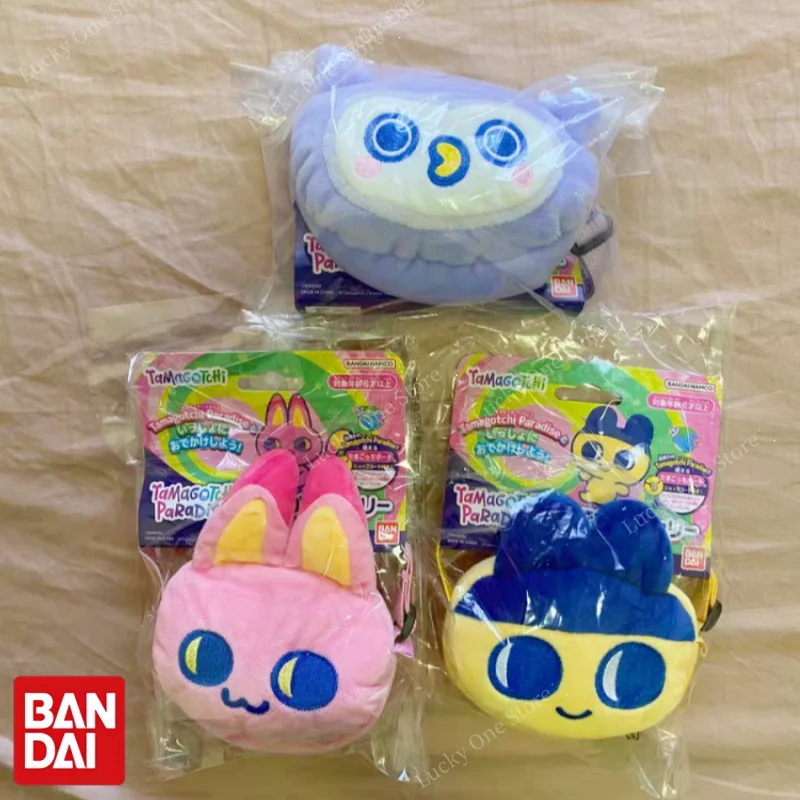 

Плюшевая сумка-кроссбоди Bandai Tamagotchi Paradise с мультяшным персонажем, мини-сумочка через плечо с регулируемым ремнем для фанатов, для повседневного использования