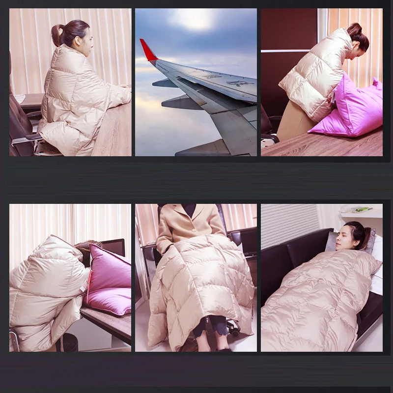 Xiaomi para baixo cobertor portátil avião cobertor multi-funcional cobertor de escritório xale nap colcha sofá