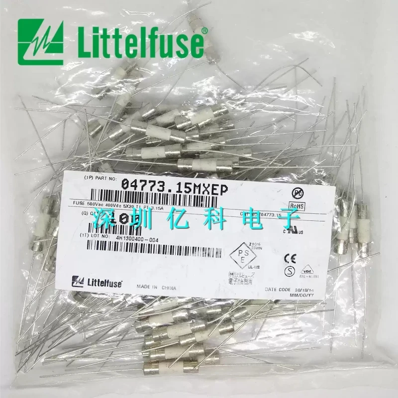 04773.15MEEP Lite 477 Ceramic Fuse Tube T3.15A/500VP Slow Break 5 * 20 with Pin
