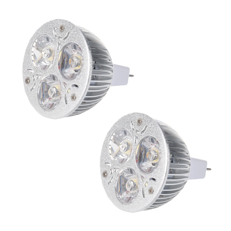 

2X 3W 12-24V MR16 Warm White 3 LED Light Spotlight Lamp Bulb Only