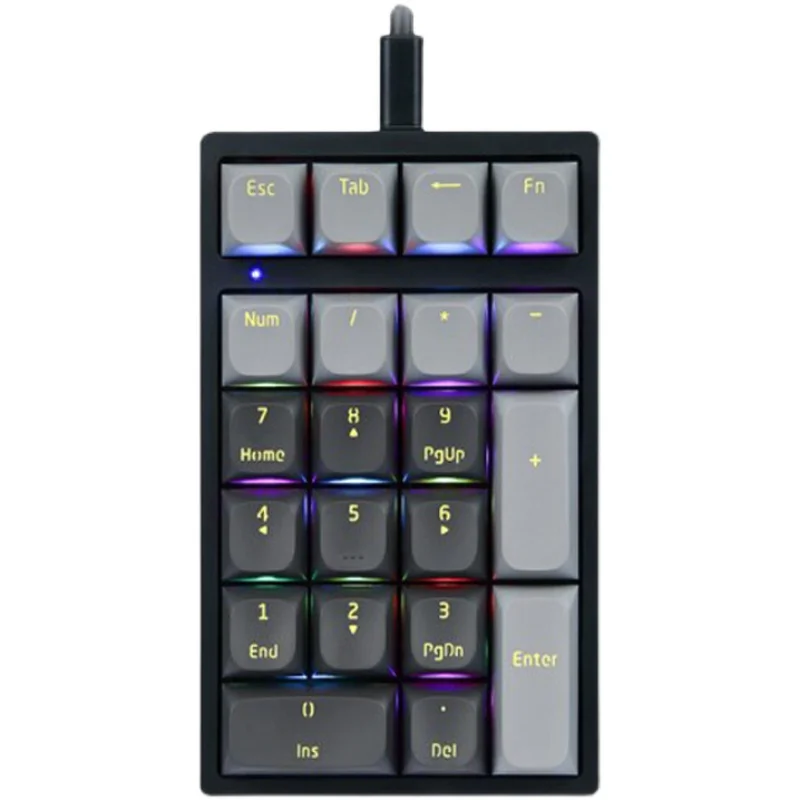 새로운 Darmoshark K3 유선 숫자 기계식 키보드 핫 스왑 RGB 백라이트 전자 스포츠 게임 키패드 노트북 액세서리 사용자 정의 ​
