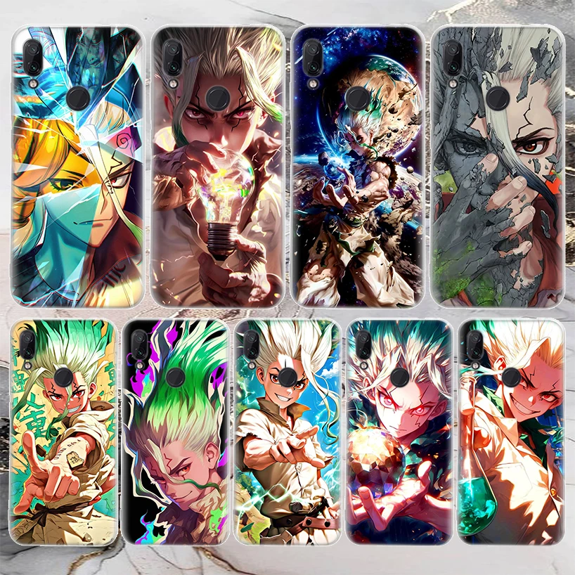 D-Dr Stone Anime Soft Phone Case For Xiaomi Redmi 10 10A 10C 9 9A 9C 9T 12 12C 8 8A 7 7A 6 6A S2 K20 K40 K70 K60 Pro Coque